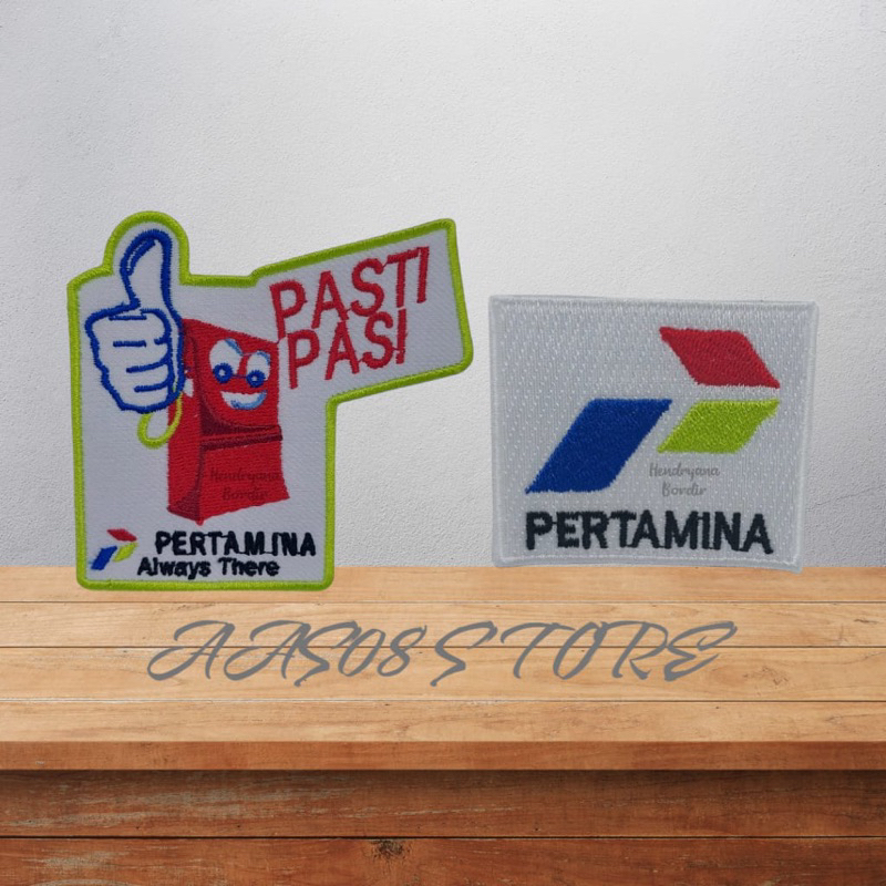 LOGO BORDIR PERTAMINA EMBLEM PERTAMINA BEDGE PERTAMINA