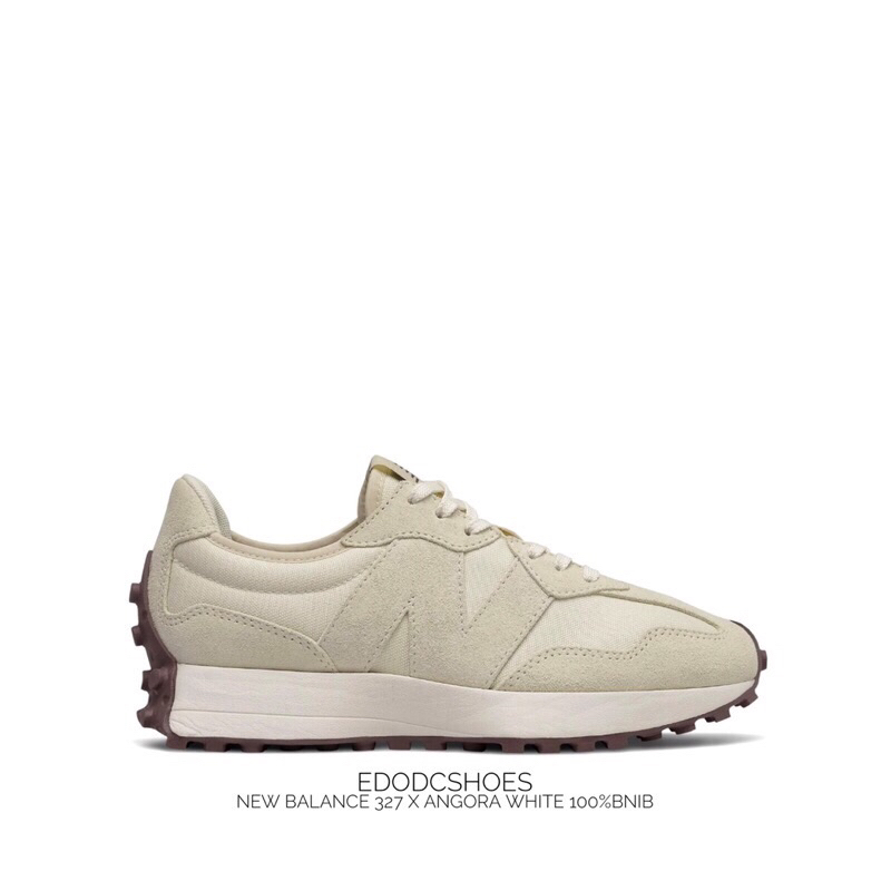 Sepatu Sneaker Pria Wanita NB 327 Angora White 100%Bnib