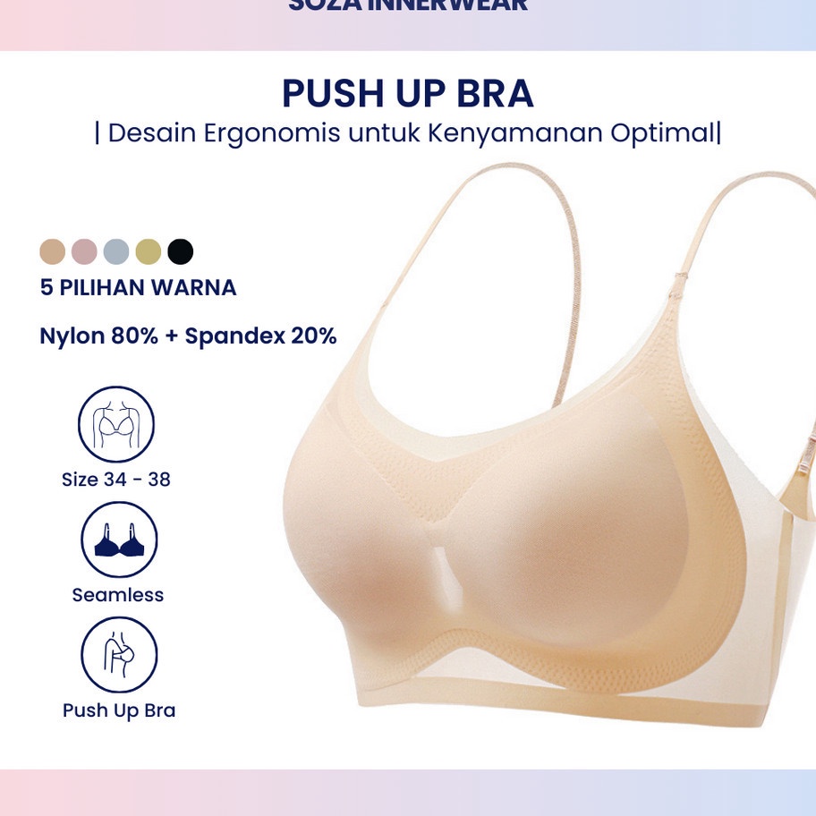 Star Seller Seamless Bra Tidak Membekas 16 Bahan Lembut Halus Push Up Bra Size L XL XXL Jumbo Kombin