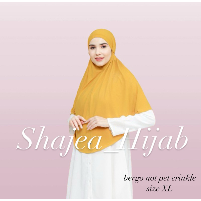 BERGO MARIAM CRINKLE XL | BERGO CRINKLE NON PET |JILBAB INSTAN