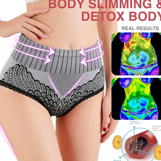 Terlaris dan Termurah HONEYCOMB MASSAGE WOMEN UNDERWEAR Thermal Circulation Therapy Massage Panties 