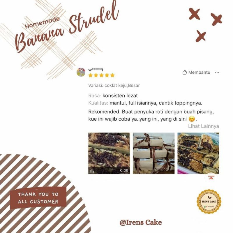 

NOB Banana strudel pisang coklat keju 1 box