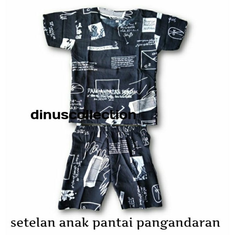 Setelan Anak Rayon Pantai Pangandaran unisex peremuan laki-laki baju anak murah baju pantai anak