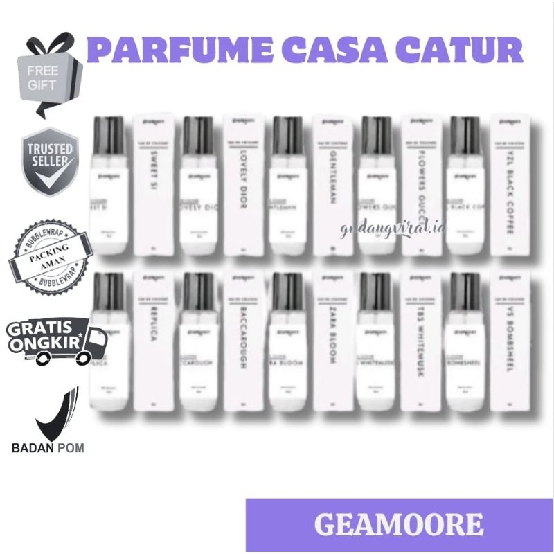 ❤️GV❤️ [KEMASAN BARU WHITE] PARFUM CASA GEAMOORE BOTOL 30ML GEAMOORE PARFUM EAU DE COLOGNE GEAMOORE 
