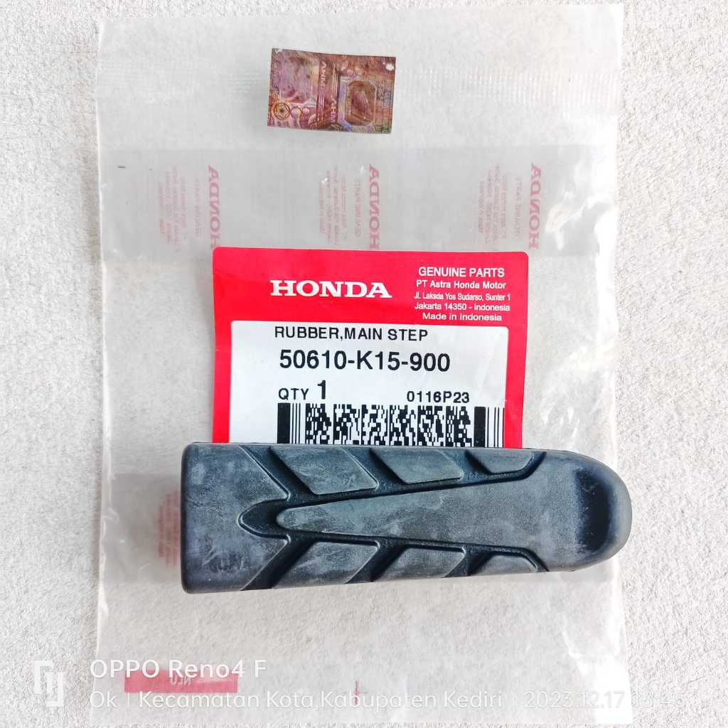 Rubber Step - Karet Footstep-Postep-Pustep Depan Honda CB150-R CBR-150 CB150-X Ori AHM 50610-K15-900