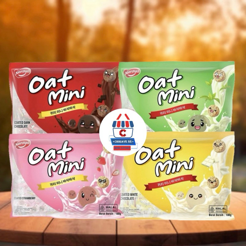 

Naraya Oat Mini Coated Dark Chocolate - Coated Matcha - Coated Strawberry - Coated White Chocolate 180g