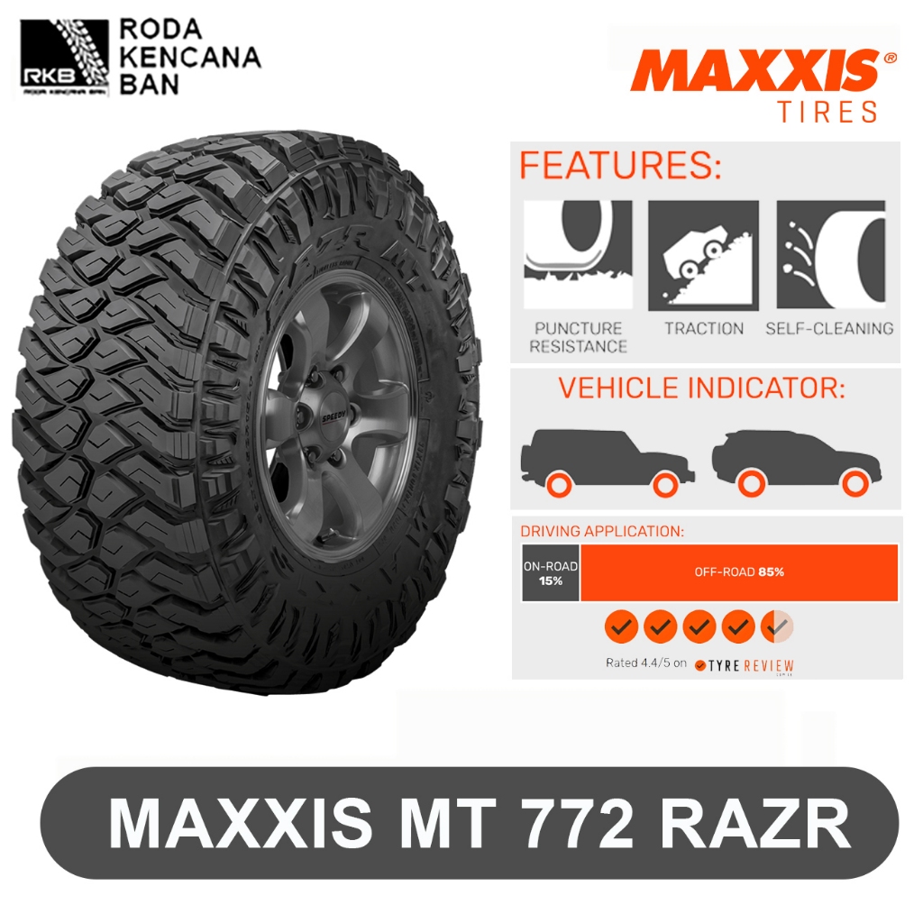 Maxxis Razr MT772 Size 35x12.5 R20 Ban Mobil Offroad Adventure