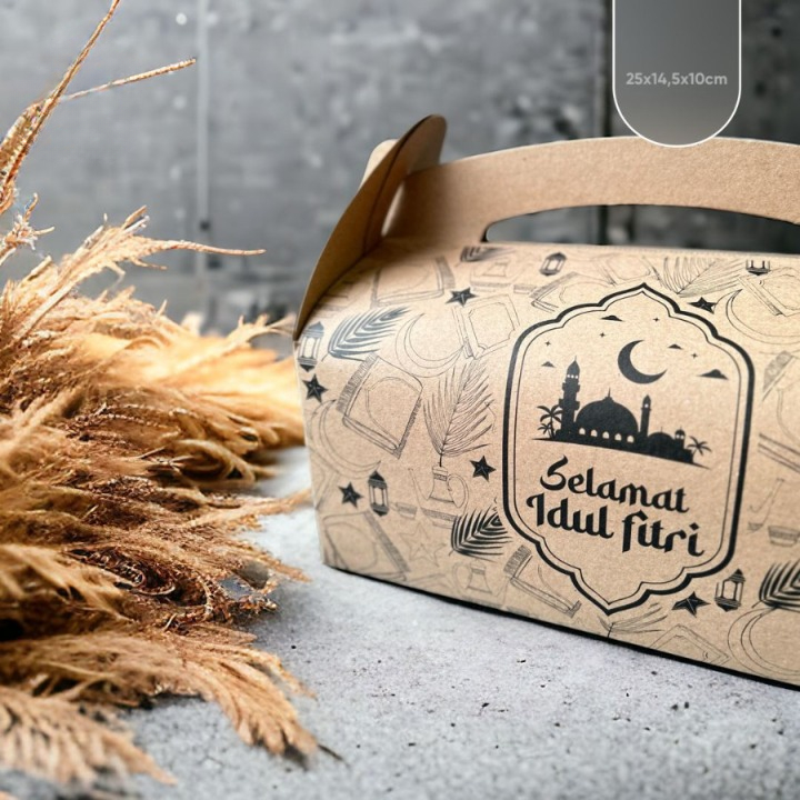 

( 10 pcs ) Gable Box Dus Tenteng Special Edition Eid Mubarak Hampers Lebaran