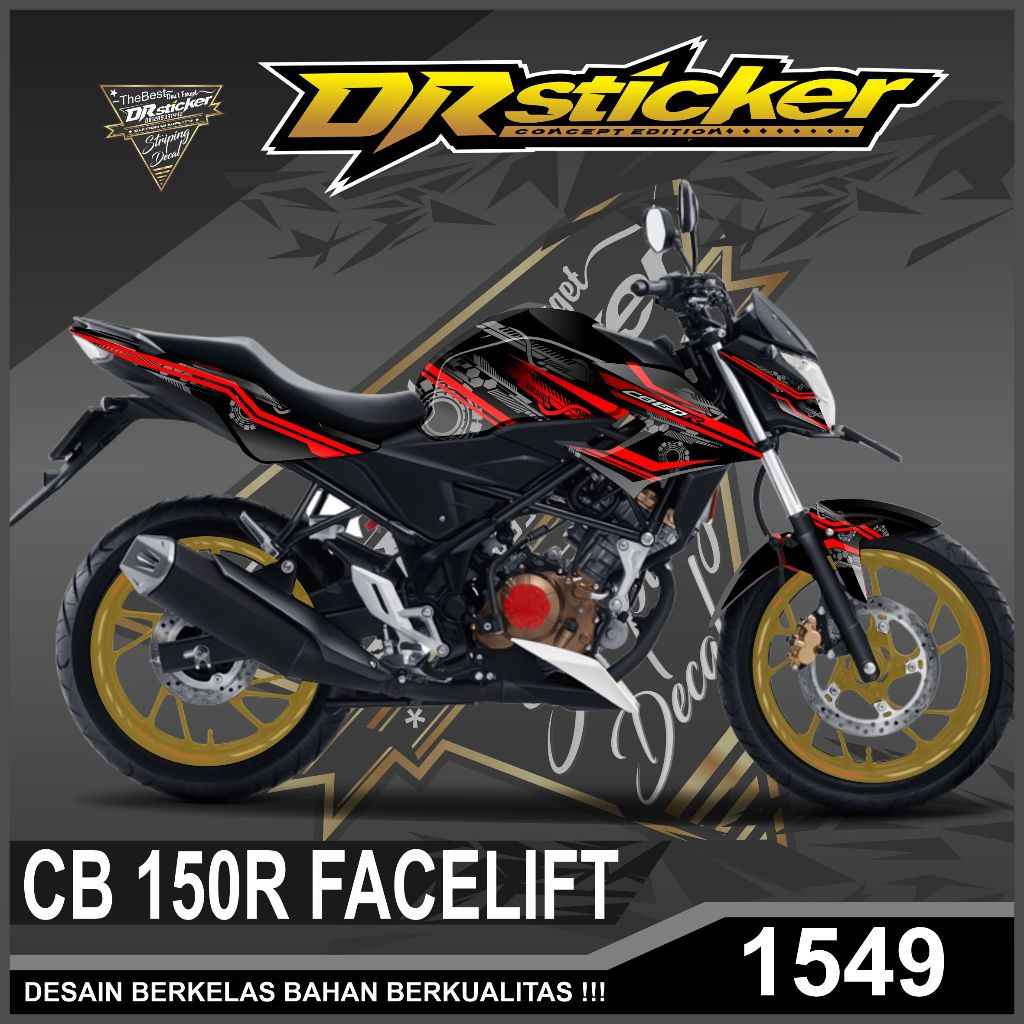 Sticker Decal CB150R Variasi Circle Teknologi- Aksesoris Motor CB150R - Stiker CB 150R facelift Lis 
