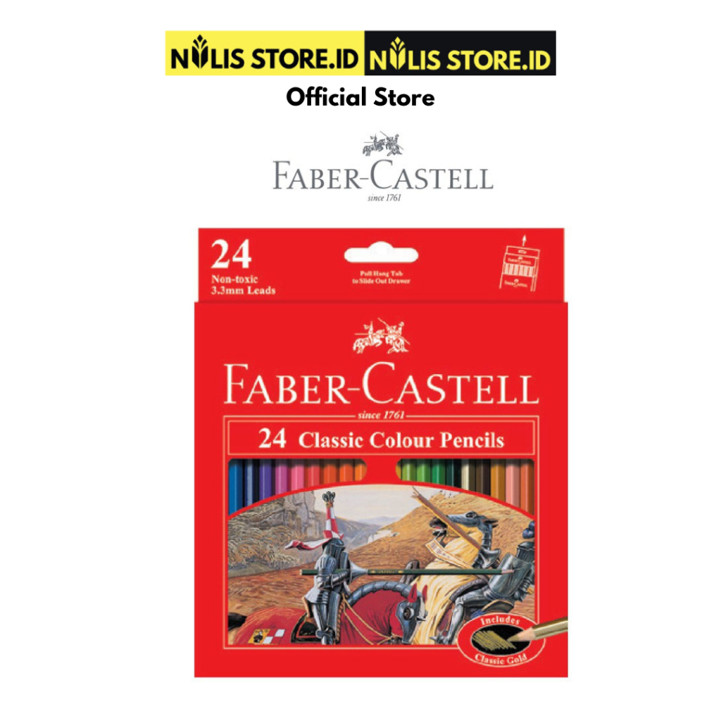 

Faber-Castell Classic Colour Pencil 24 L Pensil Warna set 24