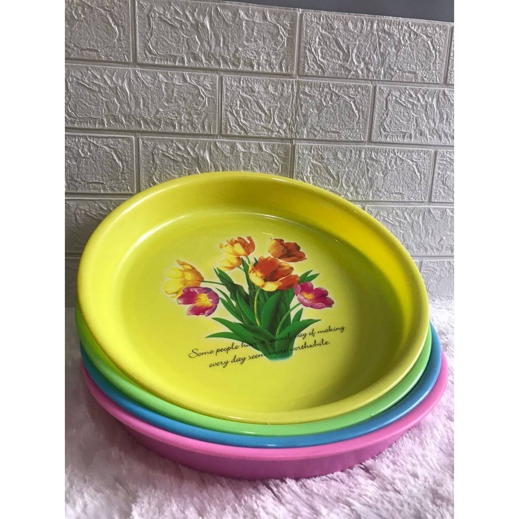 Nampan Plastik Bulat Calista LY-178 | Tatakan Piring | Tatakan Gelas | Nampan Saji