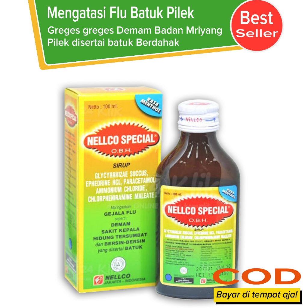 Sirup obat batuk pilek panas demam badan Mriyang greges greges Hidung buntet bersin bersin di sertai