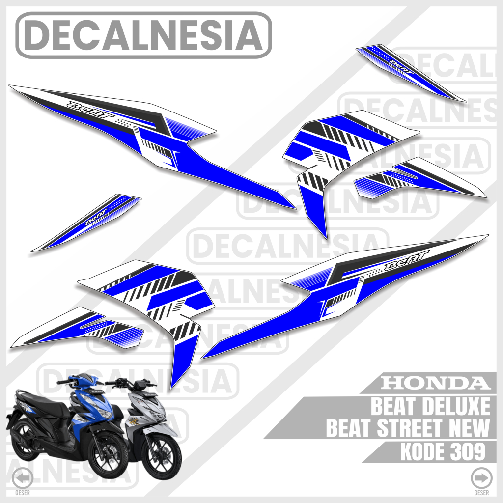 Striping Stiker Motor Beat Deluxe 2021 2022 2023 2024 CBS ISS Street New Honda Variasi Modifikasi Li