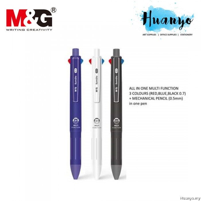 

M&G Pen Gel 3 Warna 1 Ballpoint 3 in 1 sumato 0.5 mm