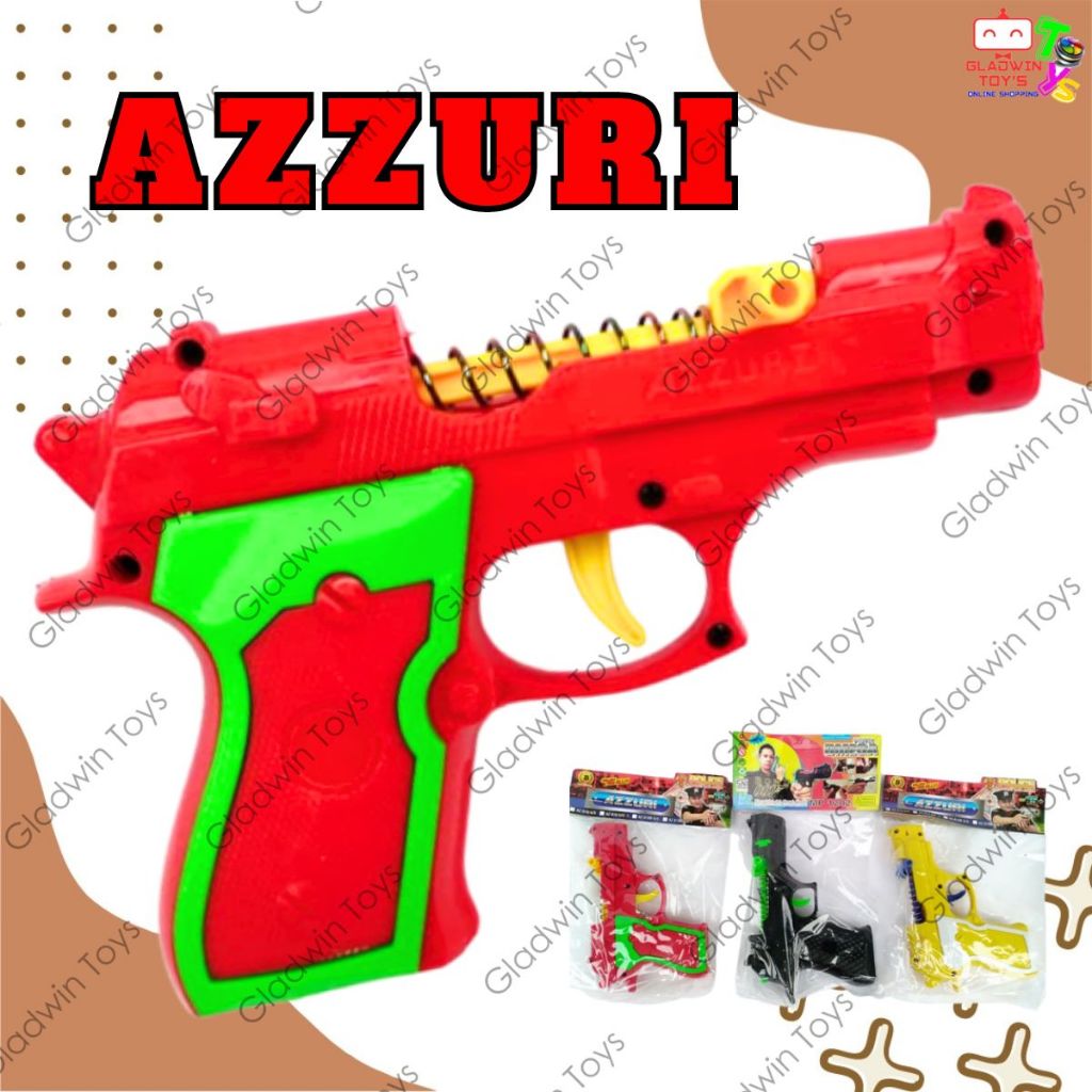 MAINAN PISTOLAN AZZURI TEMBAK TEMBAKAN MAINAN ANAK-ANAK LAKI AMAN