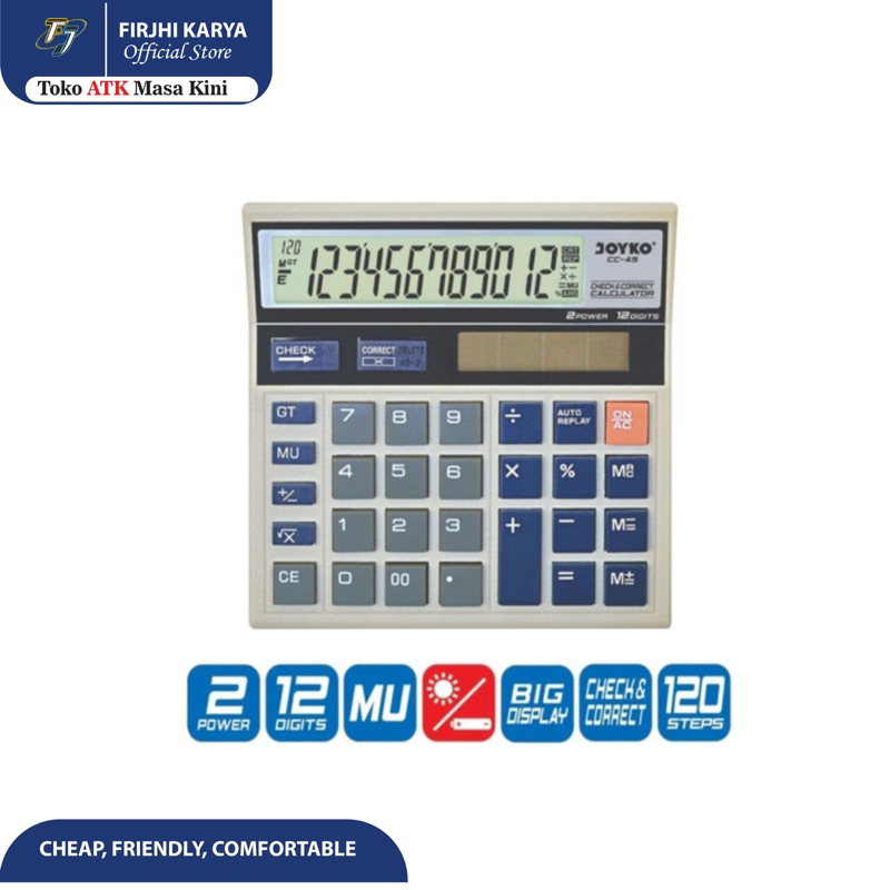 

Calculator Joyko CC45 - Kalkulator Joyko 12 Digit