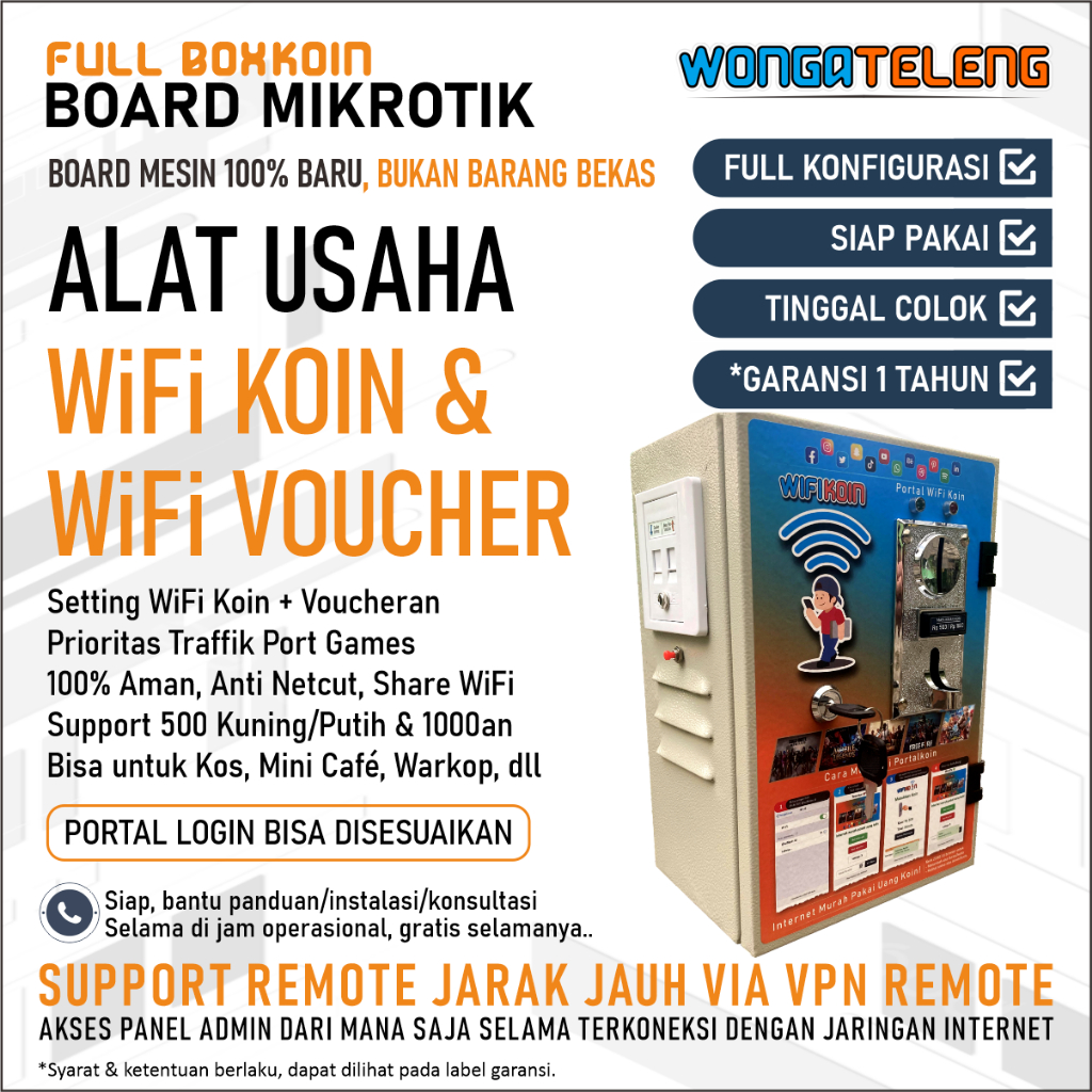 Paket Mesin Wifi koin Mikrotik Termurah