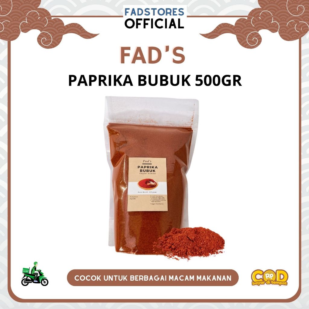 

Paprika Bubuk 500gr - Pepper Powder 500gr - Fad's Rempah Bubuk - Rempah JSR