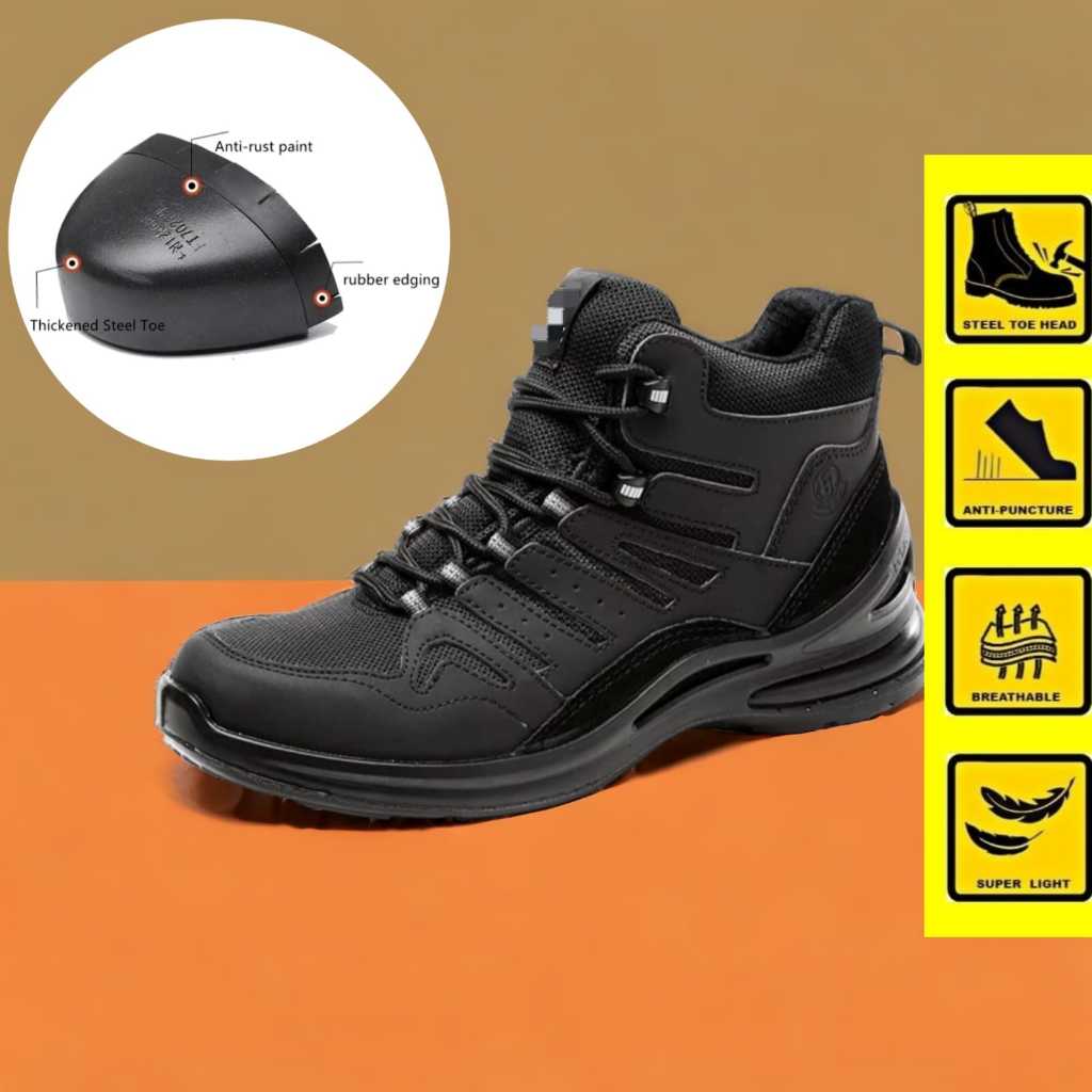 Sepatu Safety Sporty sepatu ujung besi kode 129