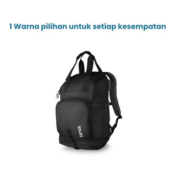 Torch Backpack Laptop Tas Ransel Kuliah 2 in 1 Tote bag Wanita Pria Besar 27 Liter Daksa