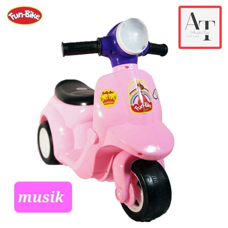 Motor Mainan Anak Funbike Vespa (MUSIK) Mainan Anak Vespa Tangung