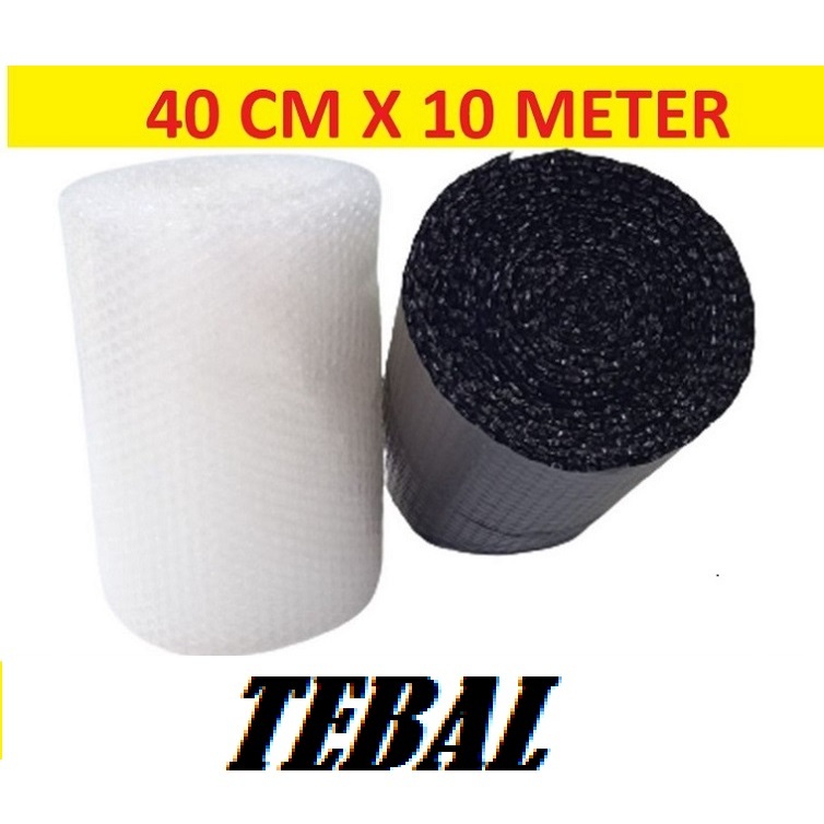 

Bubble Wrap 40cm x 10 meter Hitam Bening Murah Tebal