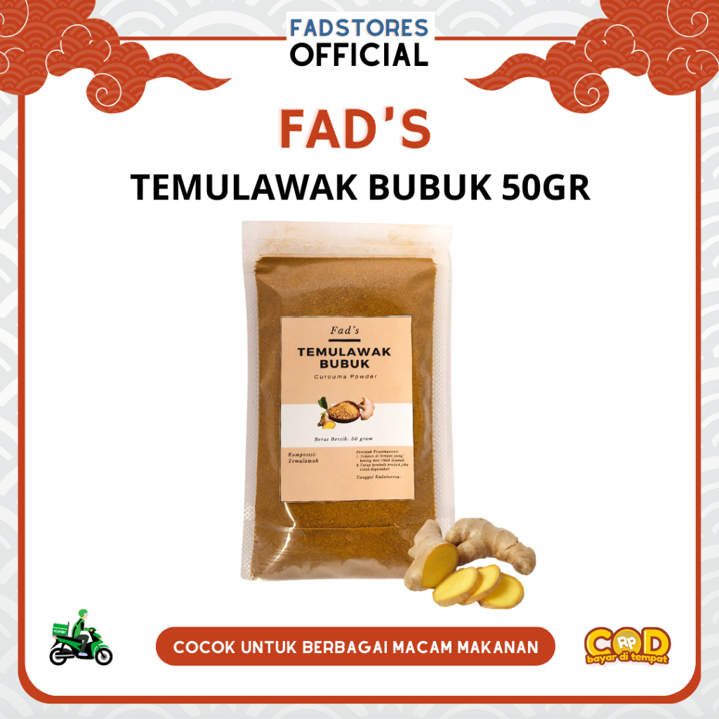 

Temulawak Bubuk 50gr - Java Ginger Powder 50gr - Fad's Rempah Bubuk - Rempah JSR