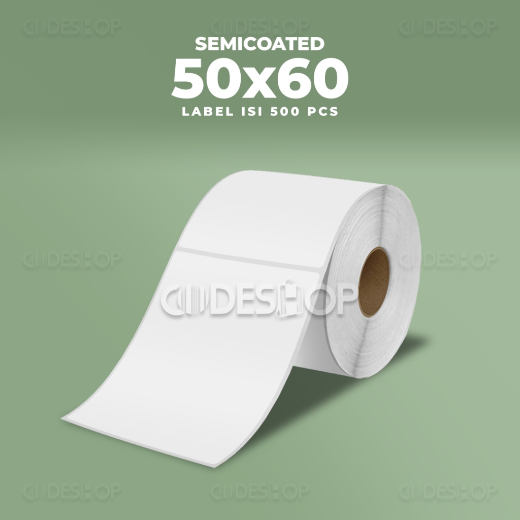 

Label Semicoated 50x60mm 50x60 Sticker Barcode 50 x 60 mm Stiker isi 500 Pcs