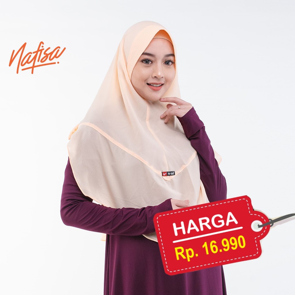 Nafisa Feyza Tarsilia | Jilbab Instan Bergo Dewasa Bahan Woven Diamond Crepe