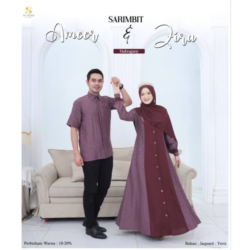 (READY CASHBACK) Gamis Zira Dress Zira Sarimbit By SS Hijab