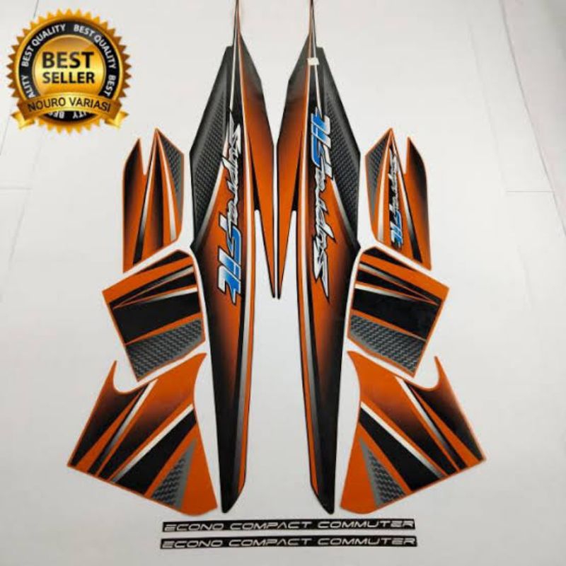 stiker stripping logo emblem Honda supra fit new