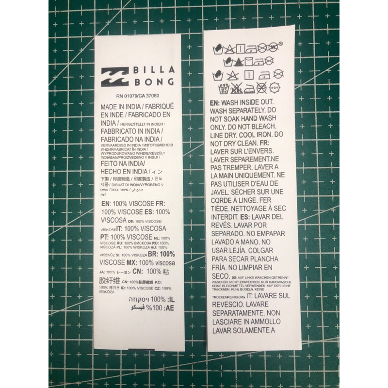 

BILLABONG TAG WASH SUPER PREMIUM CO 1X DIKIRIM 600PCS