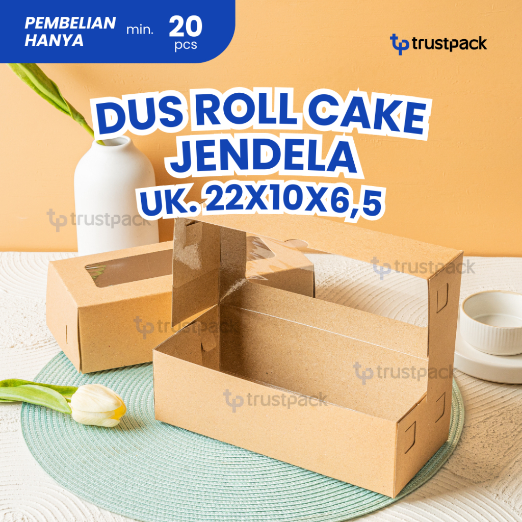 

Dus Kraft Laminasi 22x10x6.5// dus roll cake/ dus brownies/ dus bolu