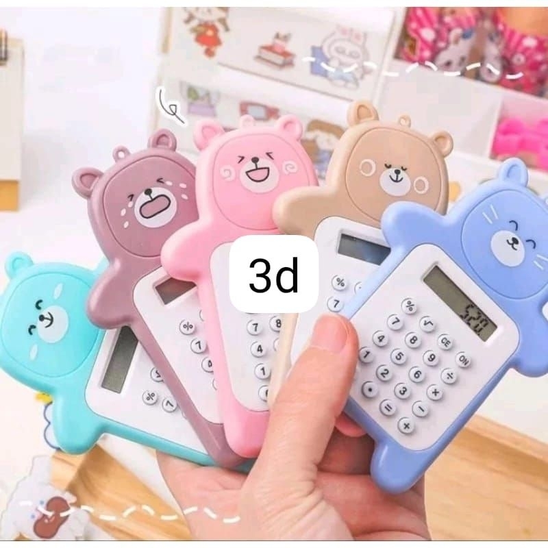

Kalkulator mini / minimalis model bear | beruang praktis dan ekonomis / 1pcs