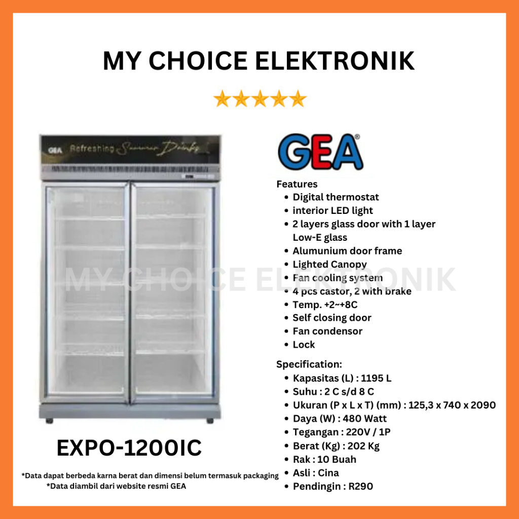 GEA EXPO-1200 IC Display Cooler Showcase 1195L