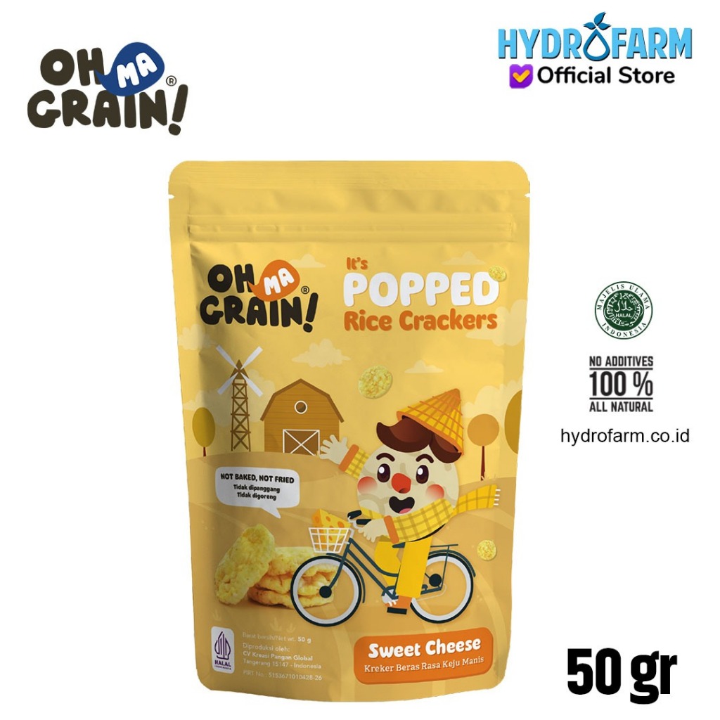 

Oh Ma Grain! - Popped Rice Crackers / Keripik Beras (Sweet Chese)