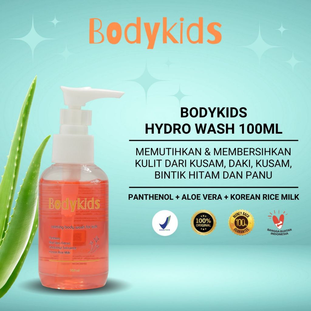 BODY KIDS HYDRO WASH Sabun Mandi Anak Sabun Pemutih Badan Permanen Sabun mandi cair Whitening body w