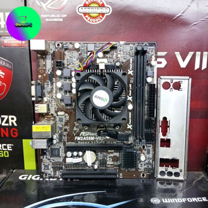 Motherboard AMD ASRock FM2A58M-VG3+ Processor AMD APU A6-6400k DDr3