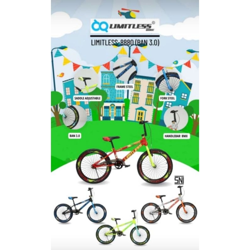 Sepeda bmx limitless 20 inch 3.0 TERMURAH
