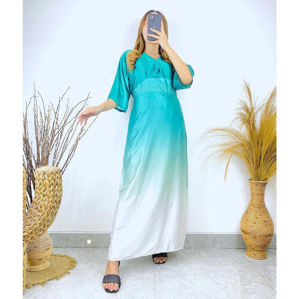 Benang Raja Gamis Ombre Armany Satin New Collection-Tosca