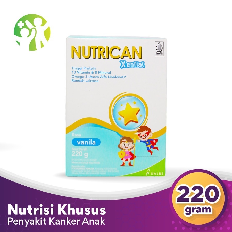 

Nutrican Xential - Nutrisi Khusus Pasien Kanker Anak Vanila 220 Gram