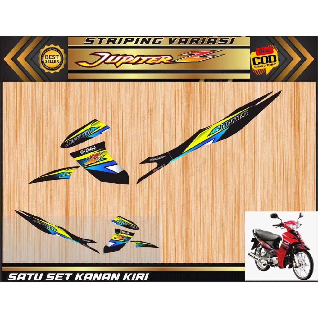 STRIPING MOTOR JUPITER Z VARIASI STIKER MOTIF SIMPLE LIS JUPITER Z OLD BURHAN VARIASI