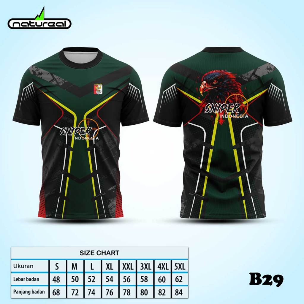 KAOS SPORT SNIPER / JERSEY PERBAKIN/HUNTING