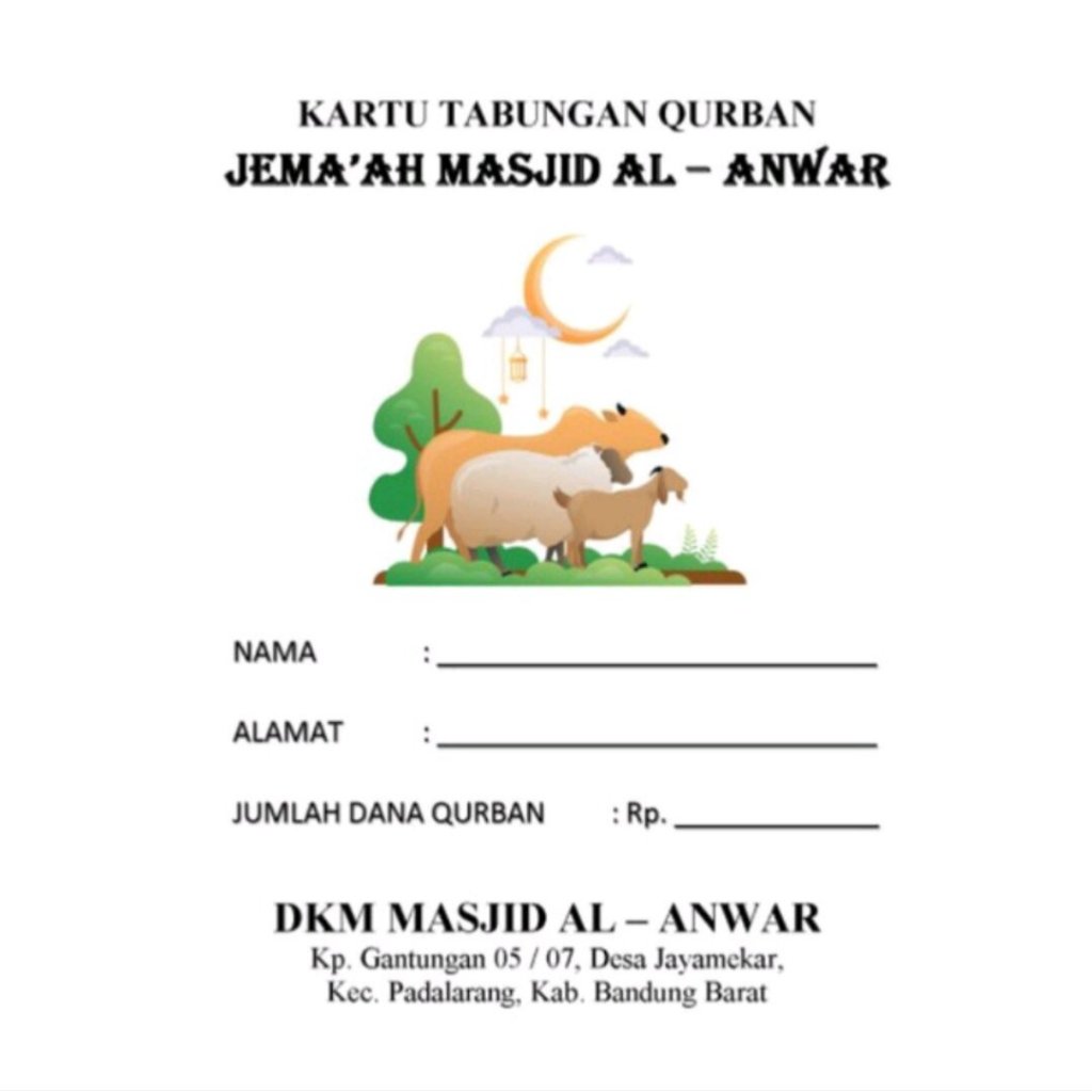 

Buku TABUNGAN QURBAN MINGGUAN ISI 20 COSTUM
