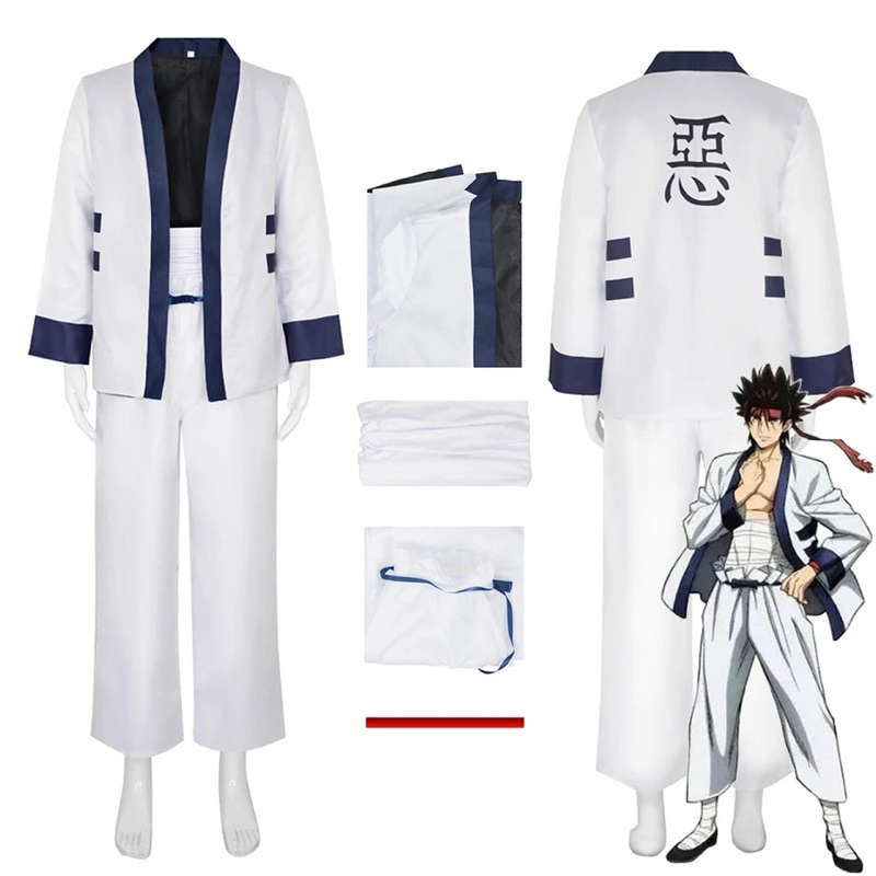 [QTakasi]kenshin Samurai X Trust and Betrayal Sagara Sanosuke Christmas Party Halloween Uniform Outf