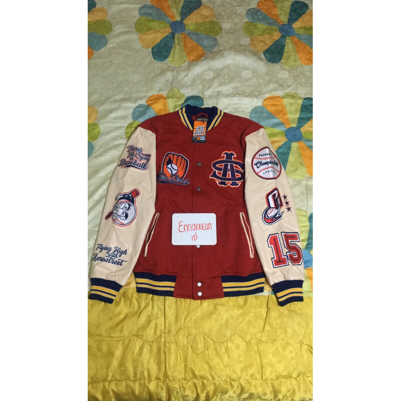 JACKET VARSITY AEROSTREET BASEBALL MERAH