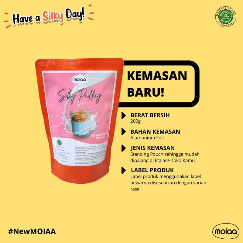 

MOIAA SILKY PUDING SUTRA SUSU COKLAT BUBUK PUDDING AGAR AGAR ENAK LEMBUT MANIS CEMILAN SEHAT LEZAT