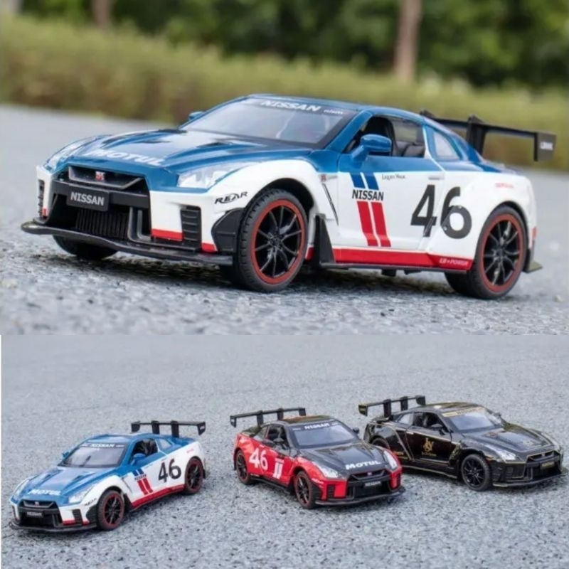 Diecast Mobil Nissan GTR R35 Ally Model MetalCollection Mobil Nissan GTR LBWK Skala 1:24