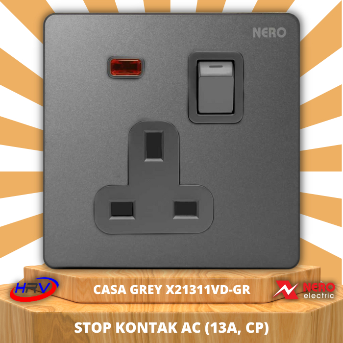 NERO Casa X21311VD-GREY Stop Kontak AC