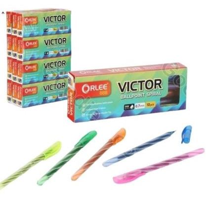 

Pulpen Spiral Victor 1 Lusin 12 Pcs Ballpoint Alat Tulis